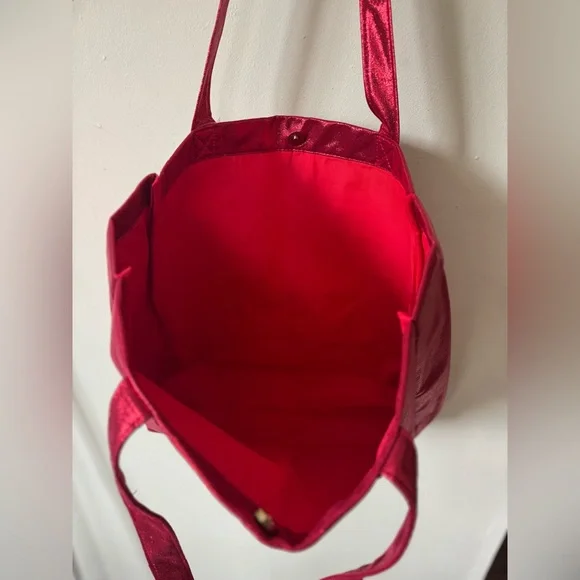 🍀New Marc Jacobs Daisy Red Sparkle Tote Bag - Picture 4 of 4